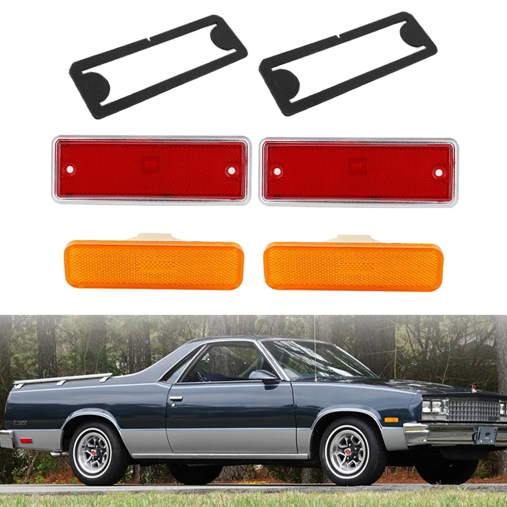 4PCS Front and Rear Side Marker Lens Light Set w/o Bulb For Chevrolet El Camino / for GMC Caballero 1982-1987
4PCS Front and Rear Side Marker Lens Light Set w/o Bulb For Chevrolet El Camino / for GMC Caballero 1982-1987