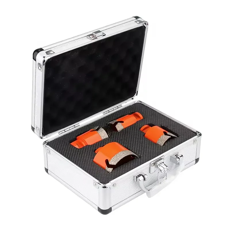 High Quality Vacuum Brazed Core Drill Bit Set Diamond Stone Drilling Tools Glass Tile Porcelain Granite Marble Hole Cutter Sets
High Quality Vacuum Brazed Core Drill Bit Set Diamond Stone Drilling Tools Glass Tile Porcelain Granite Marble Hole Cutter Sets