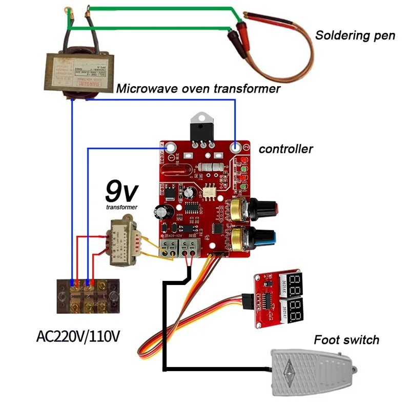 AC88-NY-D01 Spot Welding Machine Control Board DIY Control Board Regulating Time And Current Digital Display DIY Control Board (
AC88-NY-D01 Spot Welding Machine Control Board DIY Control Board Regulating Time And Current Digital Display DIY Control Board (