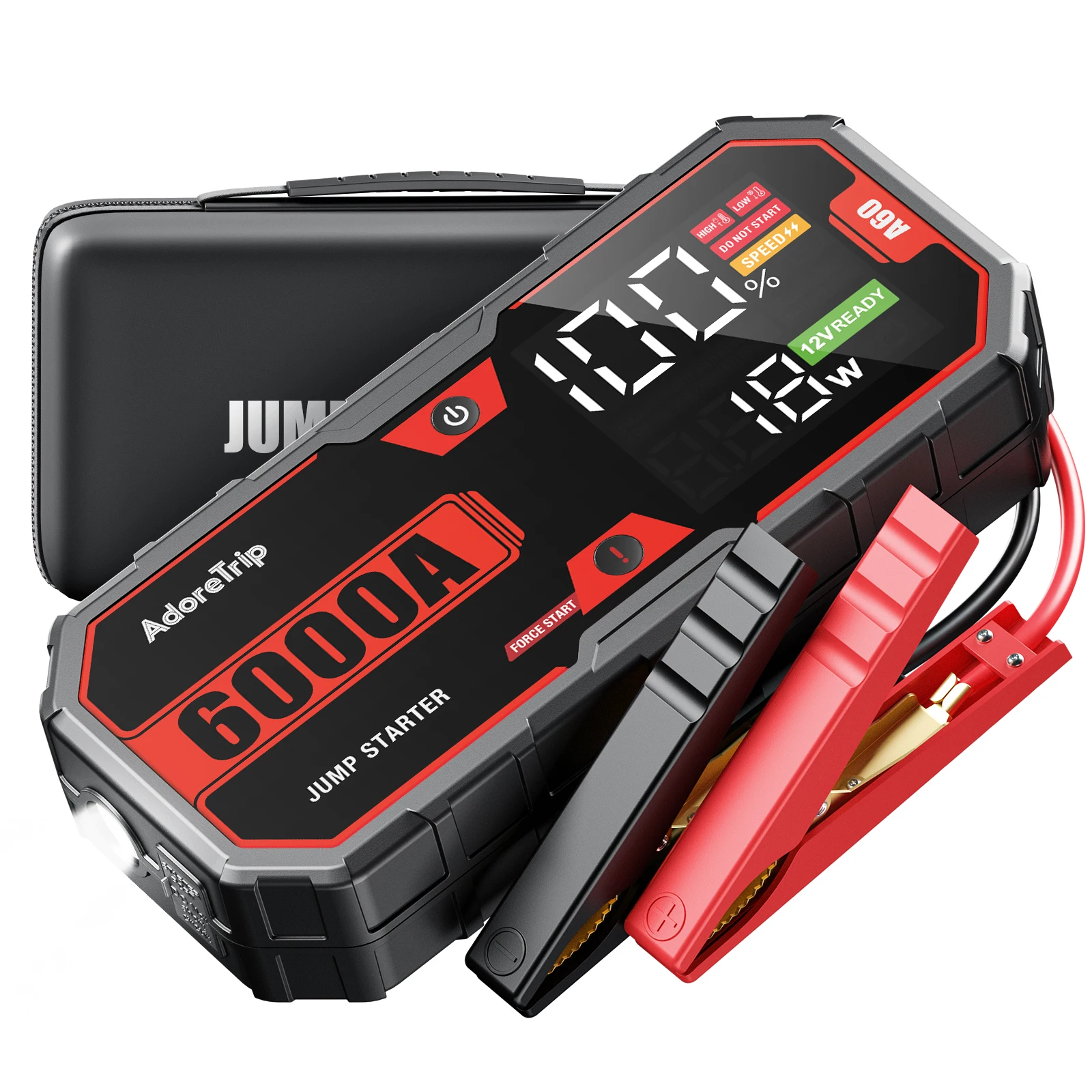 AdoreTrip 20000mAh Car 6000A Portable 12V Jump Starter Power Bank 12V Auto Battery Emergency Charger Booster Starting Device
AdoreTrip 20000mAh Car 6000A Portable 12V Jump Starter Power Bank 12V Auto Battery Emergency Charger Booster Starting Device