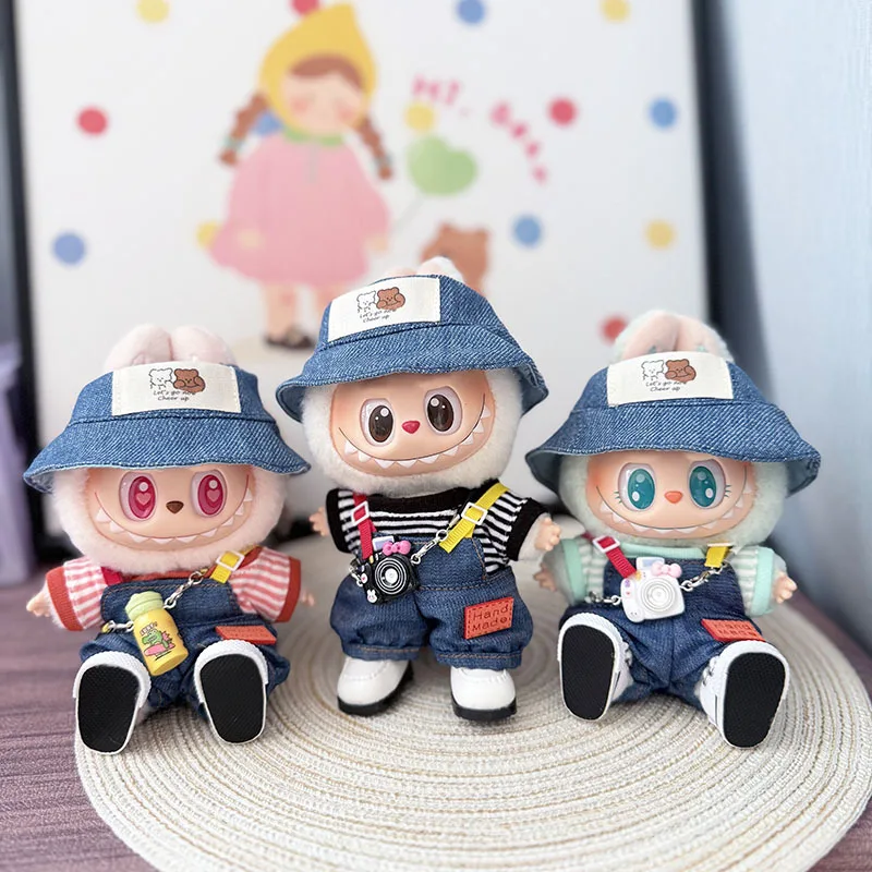17cm Labubu I II Idol Dolls Colorful Denim Overalls Cute Mini Plush Doll'S Clothes Korea Kpop Exo Idol Dolls DIY Accessories
17cm Labubu I II Idol Dolls Colorful Denim Overalls Cute Mini Plush Doll'S Clothes Korea Kpop Exo Idol Dolls DIY Accessories