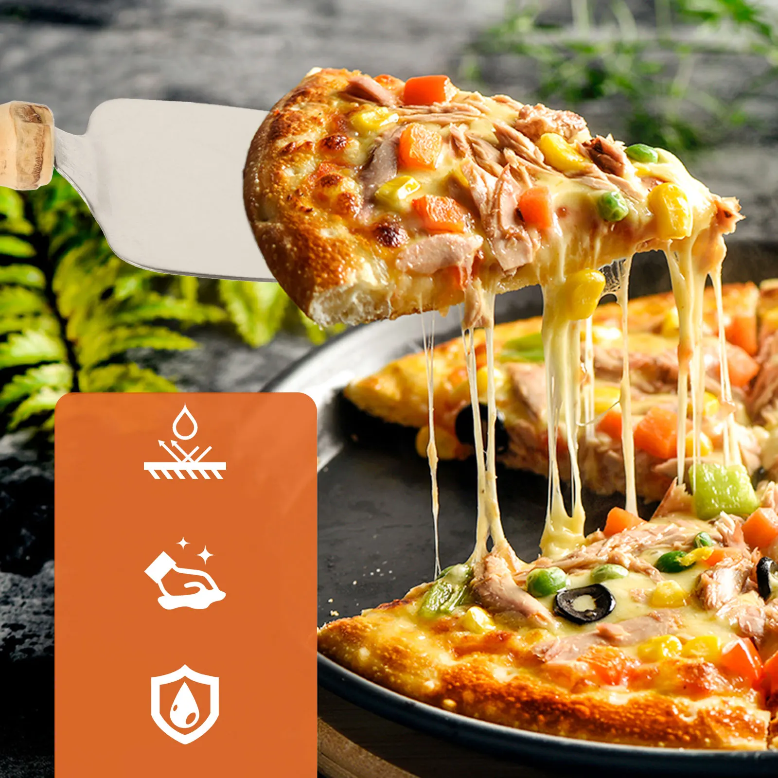 1Pcs Cake Cutting Spatula Stainless Steel Serrated Shovel Bamboo Joint Handle Non-Slip Ergonomic Design for Cake Pastry Pizza
1Pcs Cake Cutting Spatula Stainless Steel Serrated Shovel Bamboo Joint Handle Non-Slip Ergonomic Design for Cake Pastry Pizza