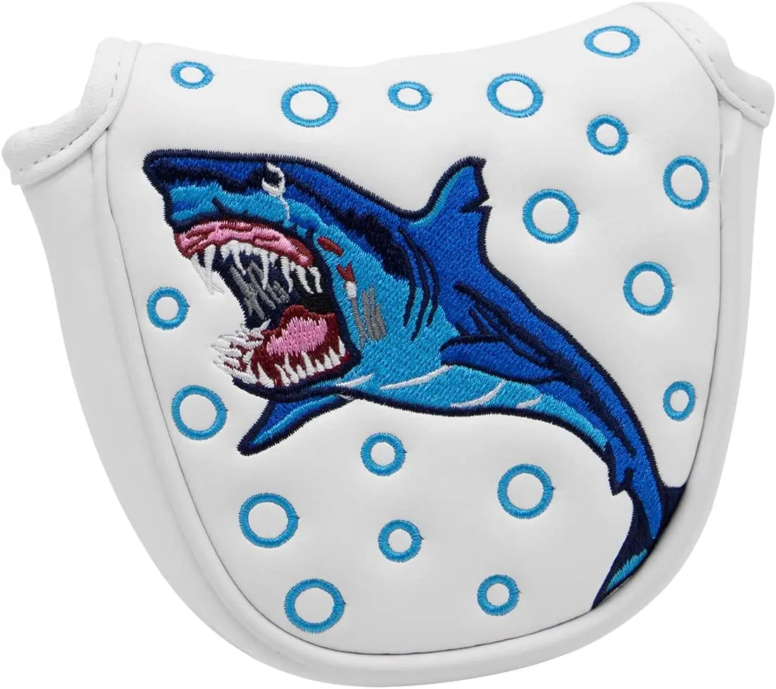 GOLF Shark Magnetic Golf Mallet Putter Head Cover Headcover PU Leather Golf Club Protective Case for Mallet Putters Headcover
GOLF Shark Magnetic Golf Mallet Putter Head Cover Headcover PU Leather Golf Club Protective Case for Mallet Putters Headcover