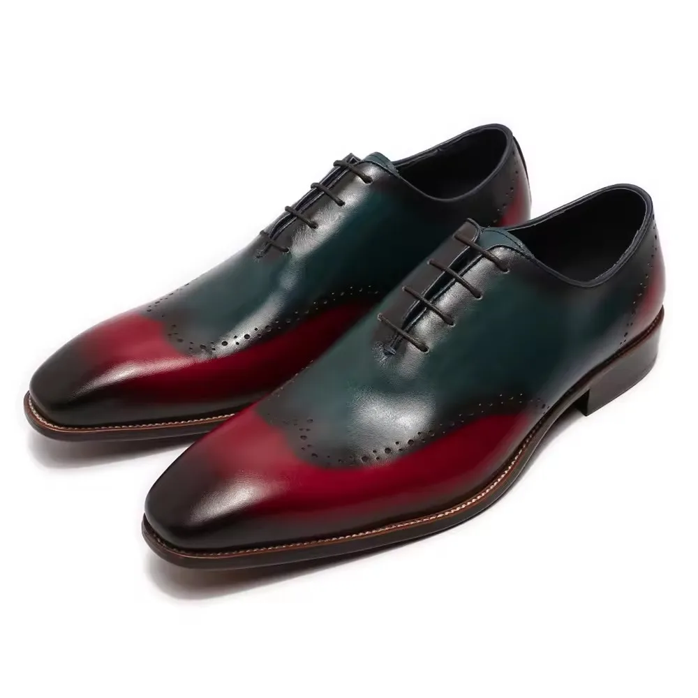 Luxury Brogue Carved Handmade Leather Shoes Men Hollow Color Matching Wing Tip Oxford Shoes Business Formal Shoes
Luxury Brogue Carved Handmade Leather Shoes Men Hollow Color Matching Wing Tip Oxford Shoes Business Formal Shoes