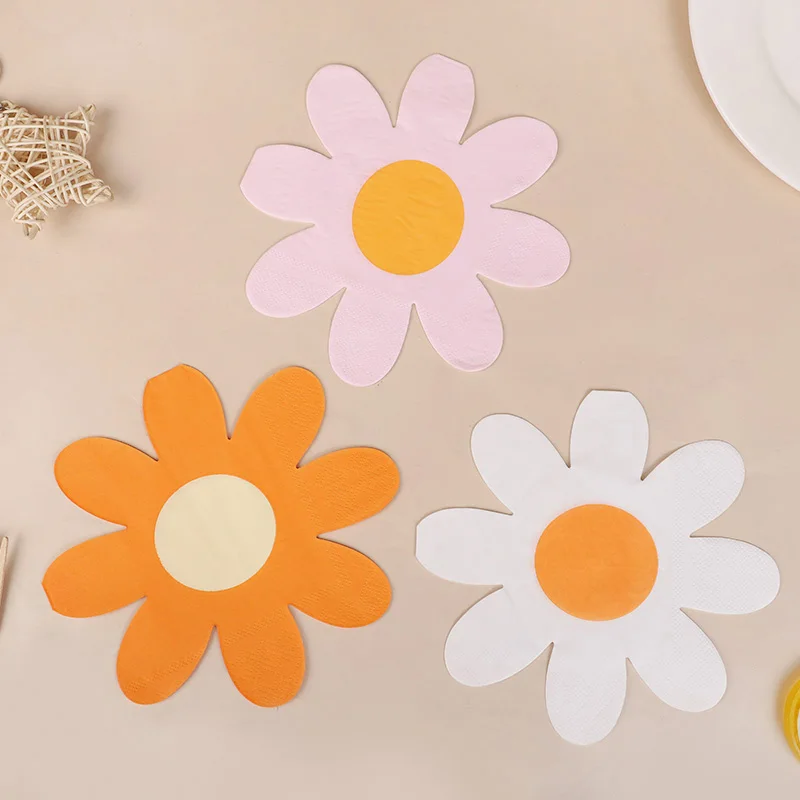 20pcs Disposable Irregular Daisy Printed Napkins Creative White Yellow Powder Wood Pulp Paper Birthday Party Table Decoration
20pcs Disposable Irregular Daisy Printed Napkins Creative White Yellow Powder Wood Pulp Paper Birthday Party Table Decoration