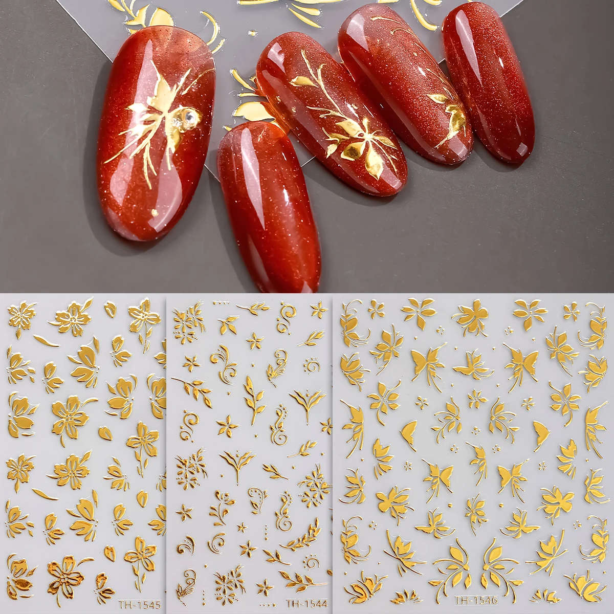 3D Golden Leaf Nail Stickers Spring Flower Leaves Decals Nail Art Adhesive Sliders Manicure DIY New Design Decoration
3D Golden Leaf Nail Stickers Spring Flower Leaves Decals Nail Art Adhesive Sliders Manicure DIY New Design Decoration