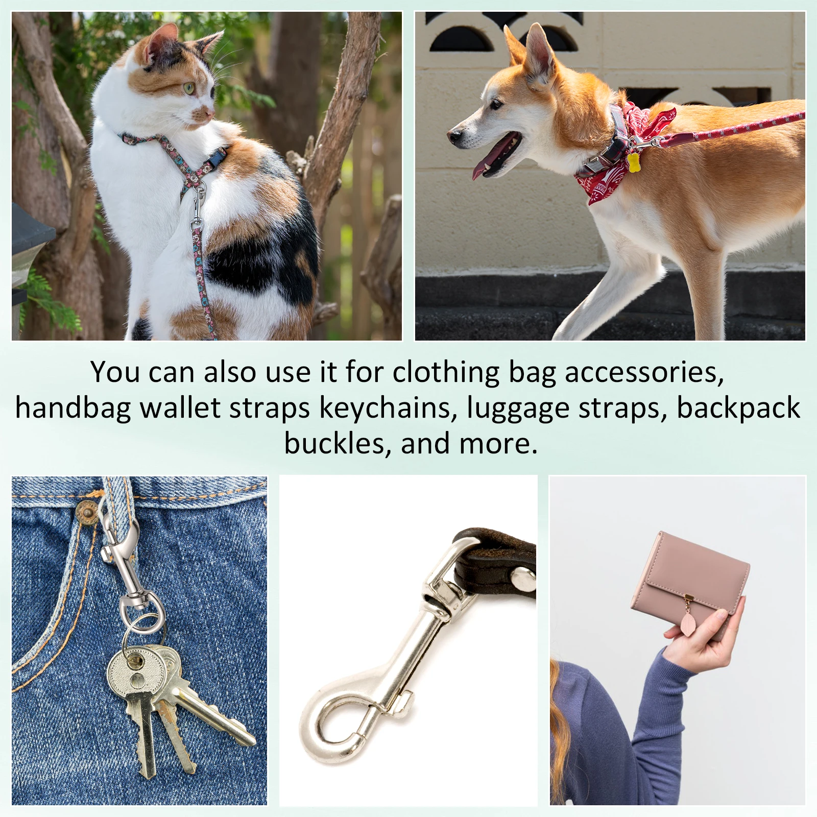 24 Pcs Zinc Alloy Lock Hooks 68mm 15mm Durable Snap Hooks Pet Leash Metal Clips Bolt Snaps Lanyard Clasp Swivel
24 Pcs Zinc Alloy Lock Hooks 68mm 15mm Durable Snap Hooks Pet Leash Metal Clips Bolt Snaps Lanyard Clasp Swivel