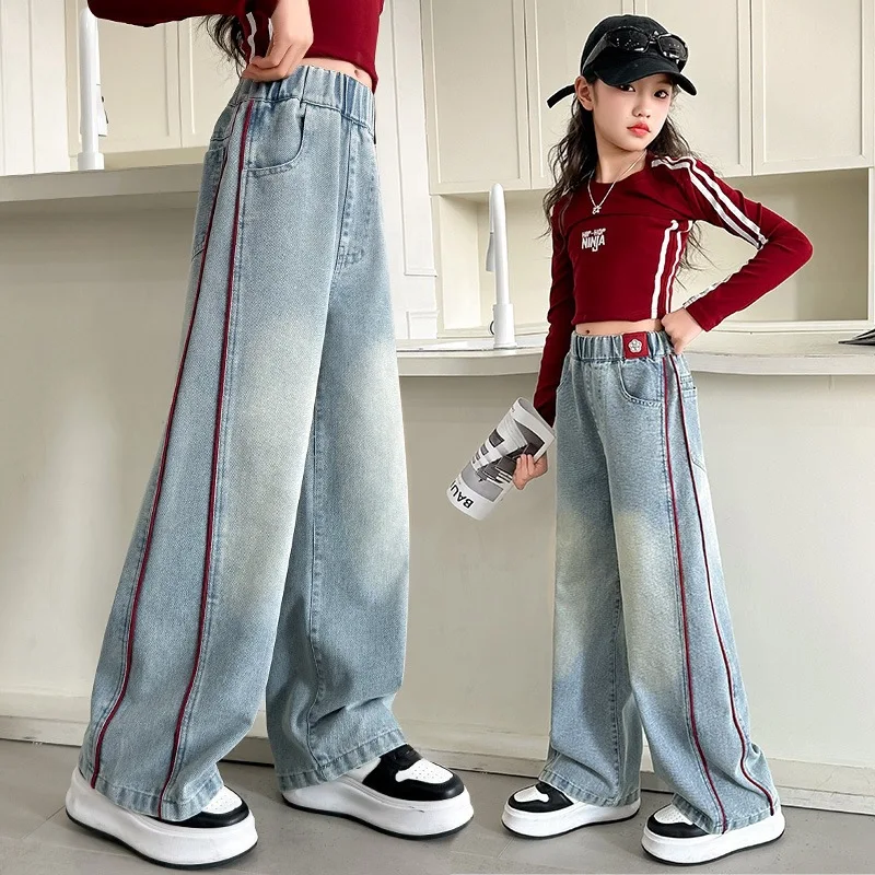 Teenage Jeans Autumn Fashion Casual Streetwear Spring Fairy Children's Clothing Girls Pants Kids Clothes Wide Leg Trousers
Teenage Jeans Autumn Fashion Casual Streetwear Spring Fairy Children's Clothing Girls Pants Kids Clothes Wide Leg Trousers 