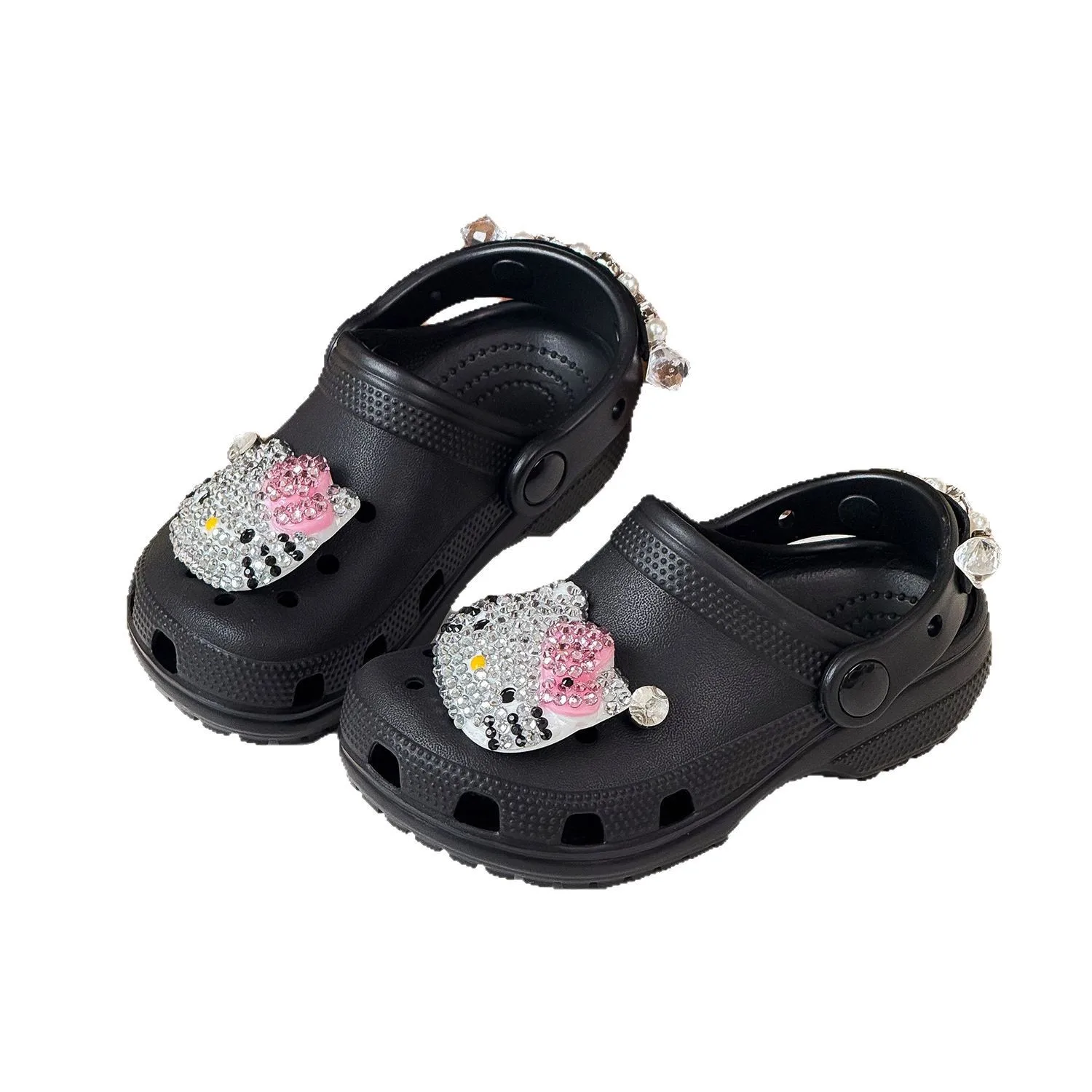 Summer Children's Girls Rhinestone Cat Toe-Covered Thick-Soled Sandals Kids Toddler Cartoon Slip-on Holey Sandals Slippers
Summer Children's Girls Rhinestone Cat Toe-Covered Thick-Soled Sandals Kids Toddler Cartoon Slip-on Holey Sandals Slippers
