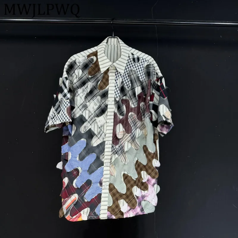 MWJLPWQ Retro Patchwork Short-Sleeve Patterned Printed Shirt For Men Trend Loose Fit Niche Design Streetwear Spring Autumn 16646
MWJLPWQ Retro Patchwork Short-Sleeve Patterned Printed Shirt For Men Trend Loose Fit Niche Design Streetwear Spring Autumn 16646