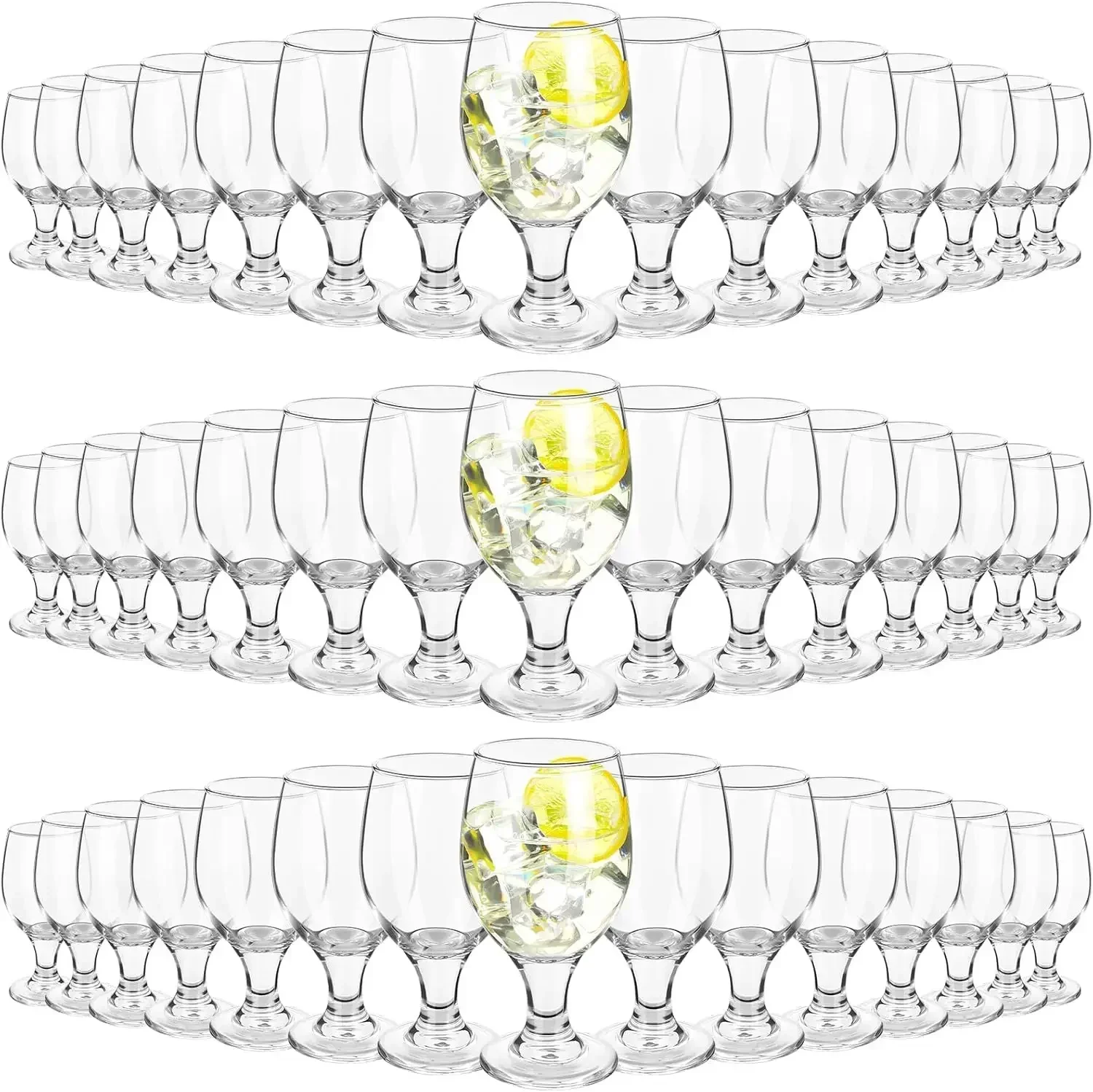 Set of 48 Clear Glasses 13.5 oz Water Goblet Glass Stemmed Water Glasses for Juice Wine Beer Tea Milk Cold Beverages Drinks
Set of 48 Clear Glasses 13.5 oz Water Goblet Glass Stemmed Water Glasses for Juice Wine Beer Tea Milk Cold Beverages Drinks