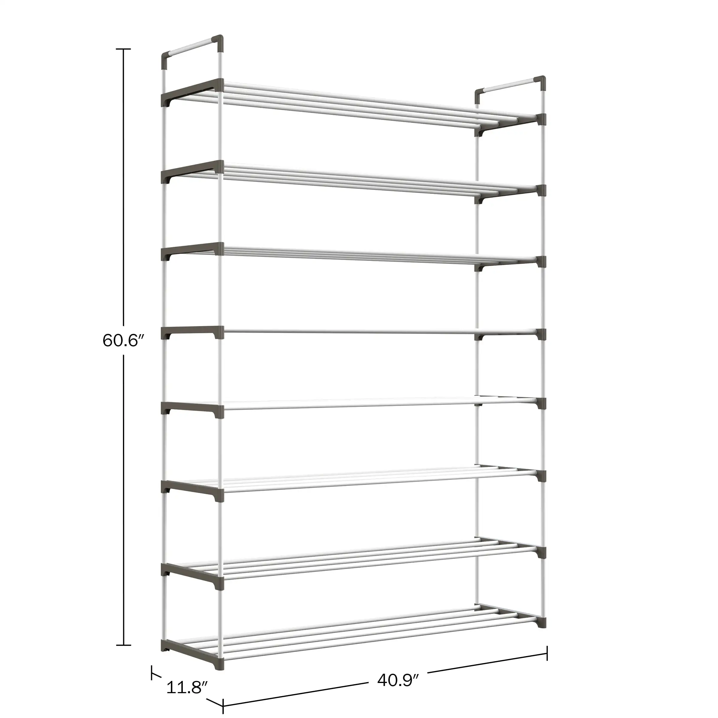 Shoe Rack - 8-Tier Shoe Organizer for Closet, Bathroom, Entryway - Shelf Holds 40 Pairs Sneakers, Heels, Boots by (White)
Shoe Rack - 8-Tier Shoe Organizer for Closet, Bathroom, Entryway - Shelf Holds 40 Pairs Sneakers, Heels, Boots by (White)