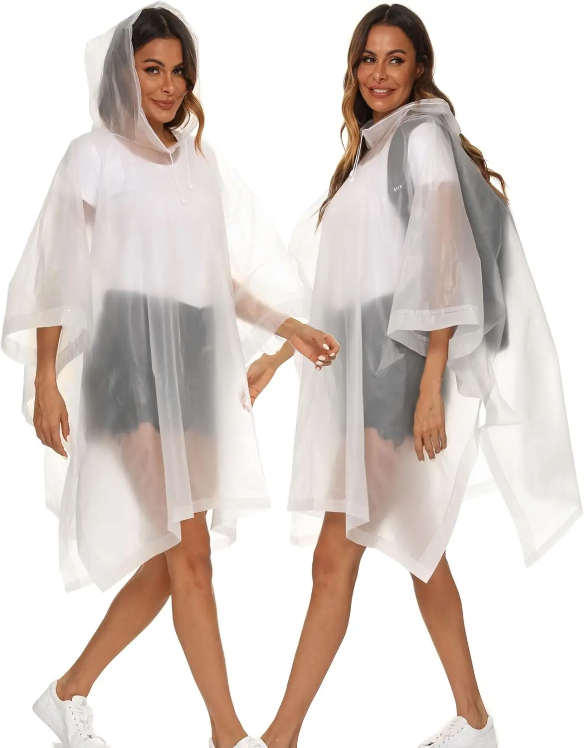 2 Pack Reusable Rain Ponchos for Adults with Drawstring Hood, Heavy Duty Emergency Raincoat
2 Pack Reusable Rain Ponchos for Adults with Drawstring Hood, Heavy Duty Emergency Raincoat