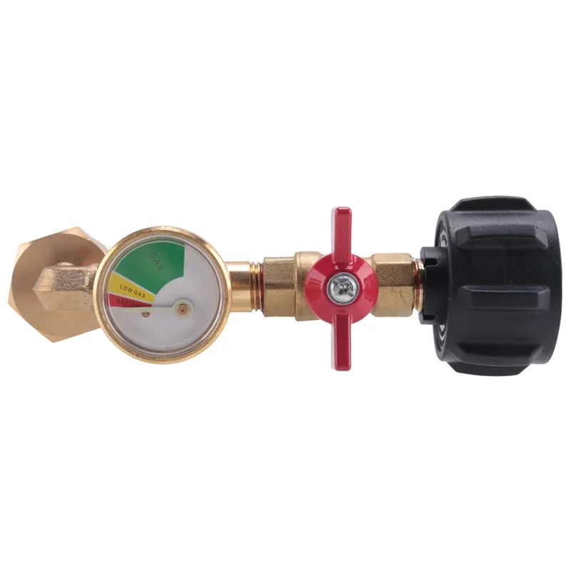 ABBY-2X Propane Refill Adapter With Valve And Gauge, Fill 1 Lb Bottles From 20 Lb Tank, 90-Degree Elbow Design, Easy To Use
ABBY-2X Propane Refill Adapter With Valve And Gauge, Fill 1 Lb Bottles From 20 Lb Tank, 90-Degree Elbow Design, Easy To Use