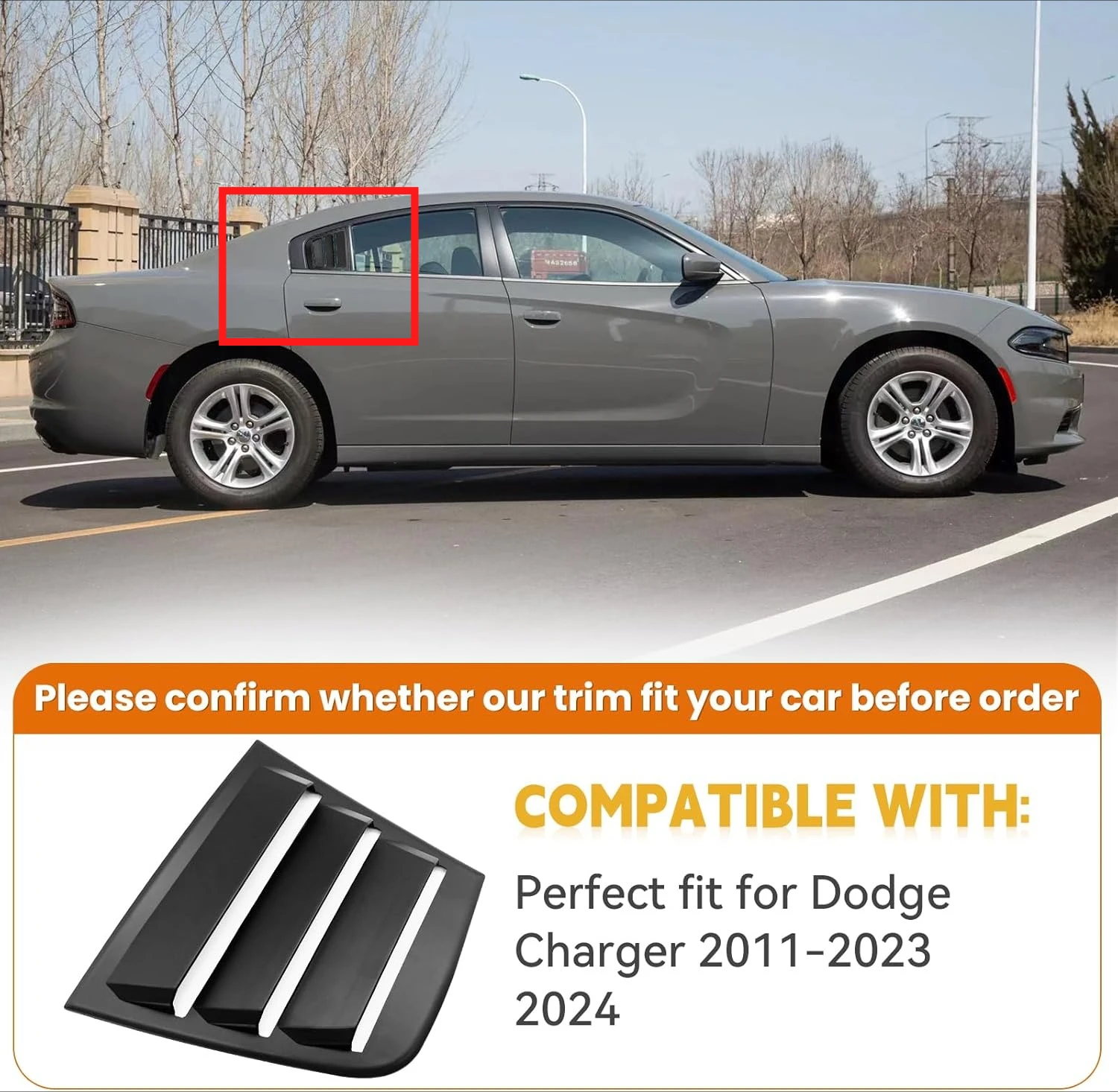 Накладки-жалюзи на боковые окна, черные, из АБС-пластика, 2 шт., для Dodge Charger 2011-2024
Накладки-жалюзи на боковые окна, черные, из АБС-пластика, 2 шт., для Dodge Charger 2011-2024