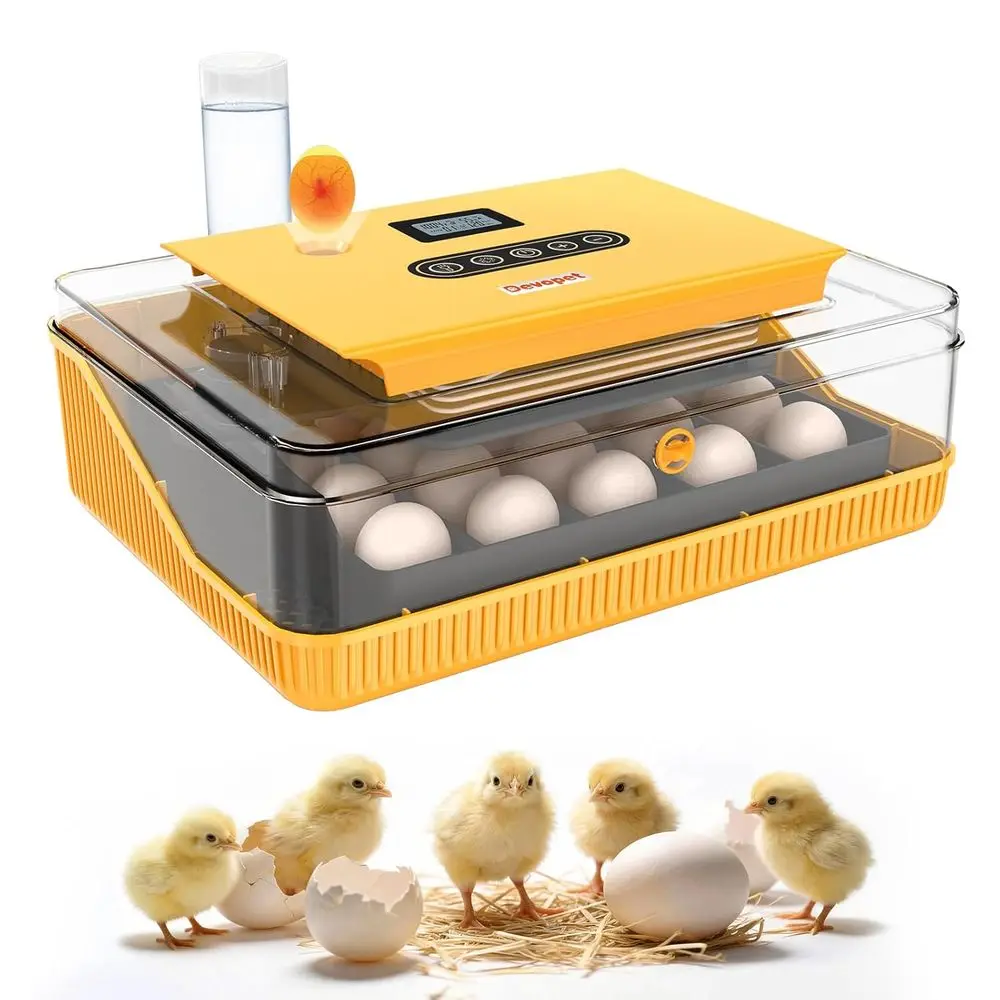 Automatic Egg Incubator with Turner and Temperature/Humidity Control for Hatching Quail, Chicken, Duck, and Goose Eggs
Automatic Egg Incubator with Turner and Temperature/Humidity Control for Hatching Quail, Chicken, Duck, and Goose Eggs