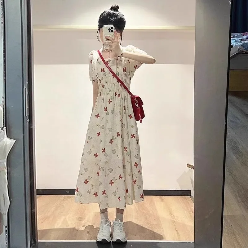 Women Summer Floral Dress Sweet Girls Chic Puff Sleeve Dresses New Kawaii Clothes Summer Dress Cottagecore Red Yellow Dresses
Women Summer Floral Dress Sweet Girls Chic Puff Sleeve Dresses New Kawaii Clothes Summer Dress Cottagecore Red Yellow Dresses