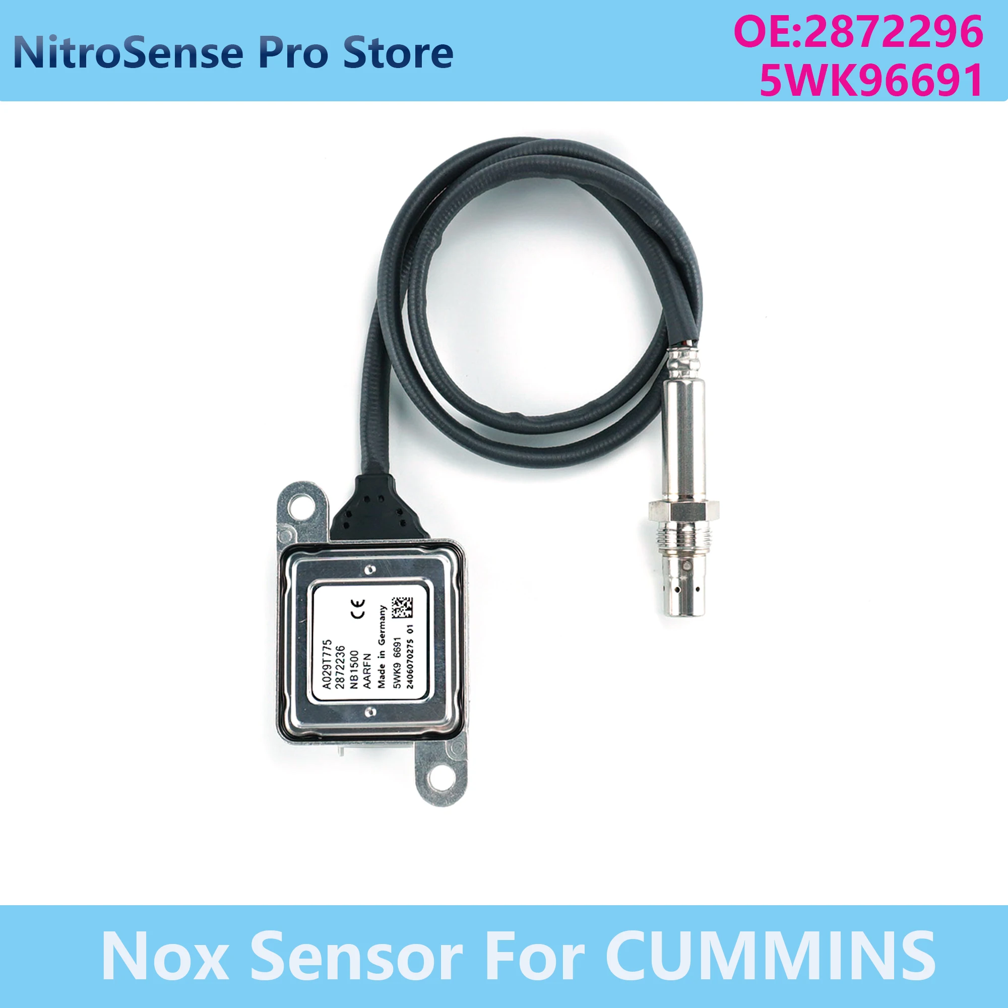 5WK96691 2872296 High Quality Nitrogen Oxide Sensor Auto Parts Nox Sensor 12V For CUMMINS 5WK9 6691
5WK96691 2872296 High Quality Nitrogen Oxide Sensor Auto Parts Nox Sensor 12V For CUMMINS 5WK9 6691