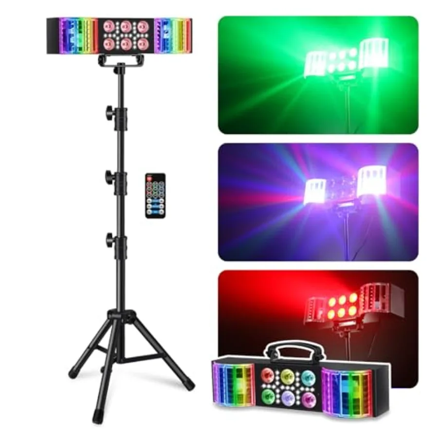 DJ Lights with Stand RGBW LED Derby Par Light Set Remote Control DJ Lights for Parties Sound Activated Disco Pirty Light for St
DJ Lights with Stand RGBW LED Derby Par Light Set Remote Control DJ Lights for Parties Sound Activated Disco Pirty Light for St
