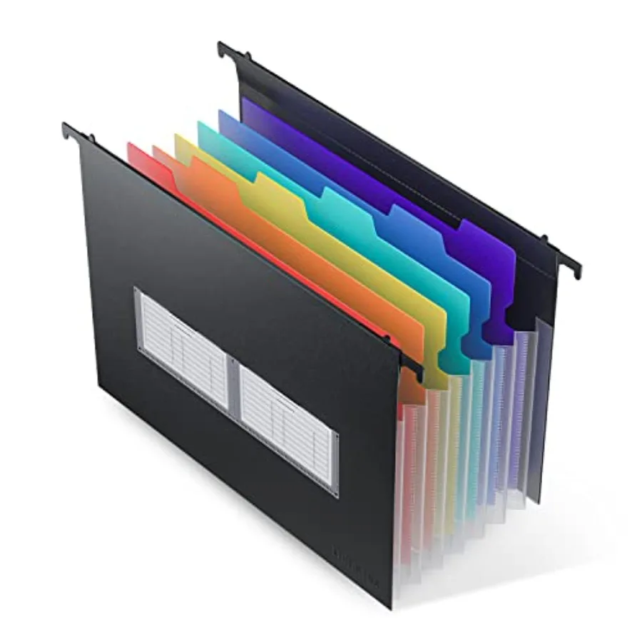 Plastic Epandg Hangg File Folders, 7 novative 1.2" Accordion Pockets, Large Capacity, Multi-Color Tabs, for File Cabinet
Plastic Epandg Hangg File Folders, 7 novative 1.2" Accordion Pockets, Large Capacity, Multi-Color Tabs, for File Cabinet