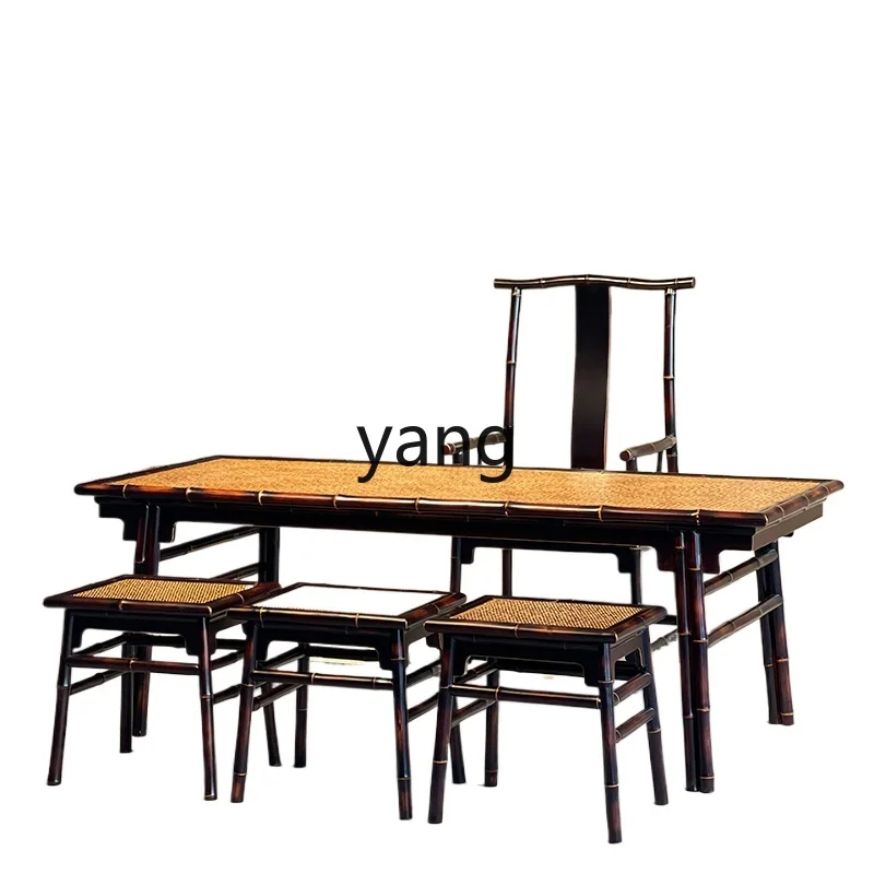 LTT Ming-style chao table handmade original bamboo antique long tea table Chinese long tea sea 7-piece set
LTT Ming-style chao table handmade original bamboo antique long tea table Chinese long tea sea 7-piece set