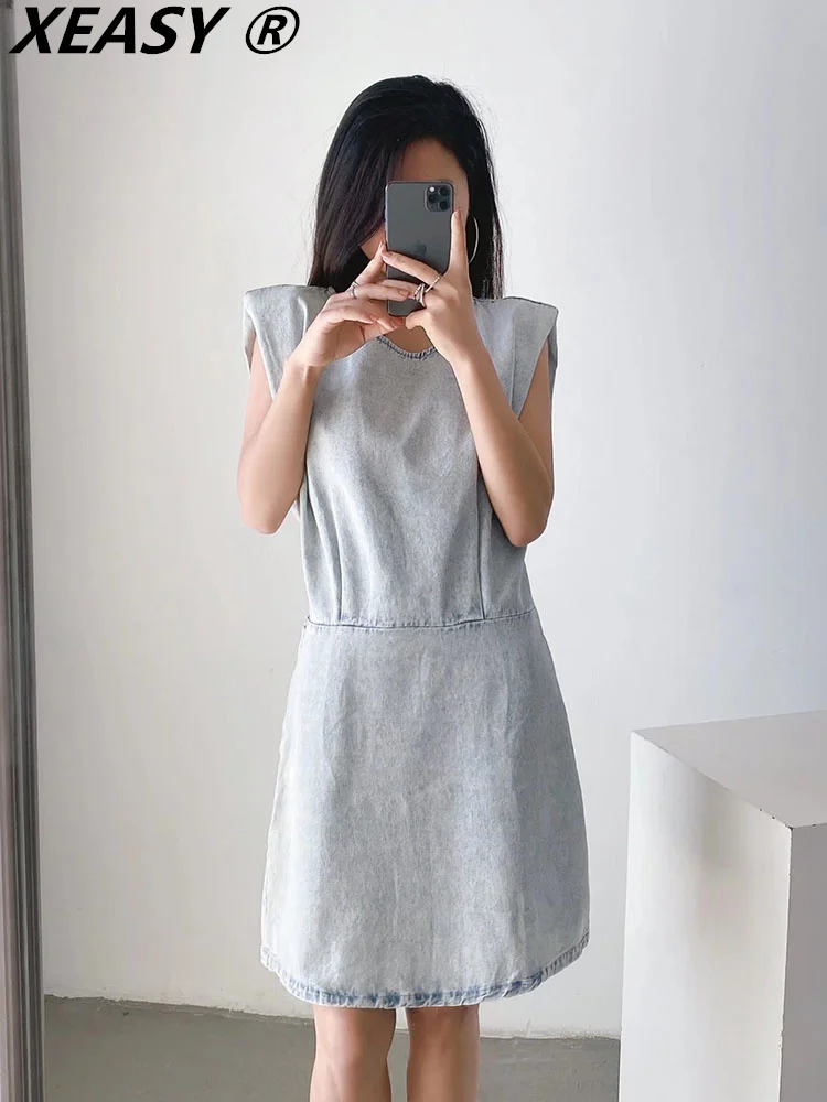 XEASY Summer Dresses For Women 2022 Denim Dress Mini Women Clothing Vintage Casual Dress Sleeveless
XEASY Summer Dresses For Women 2022 Denim Dress Mini Women Clothing Vintage Casual Dress Sleeveless
