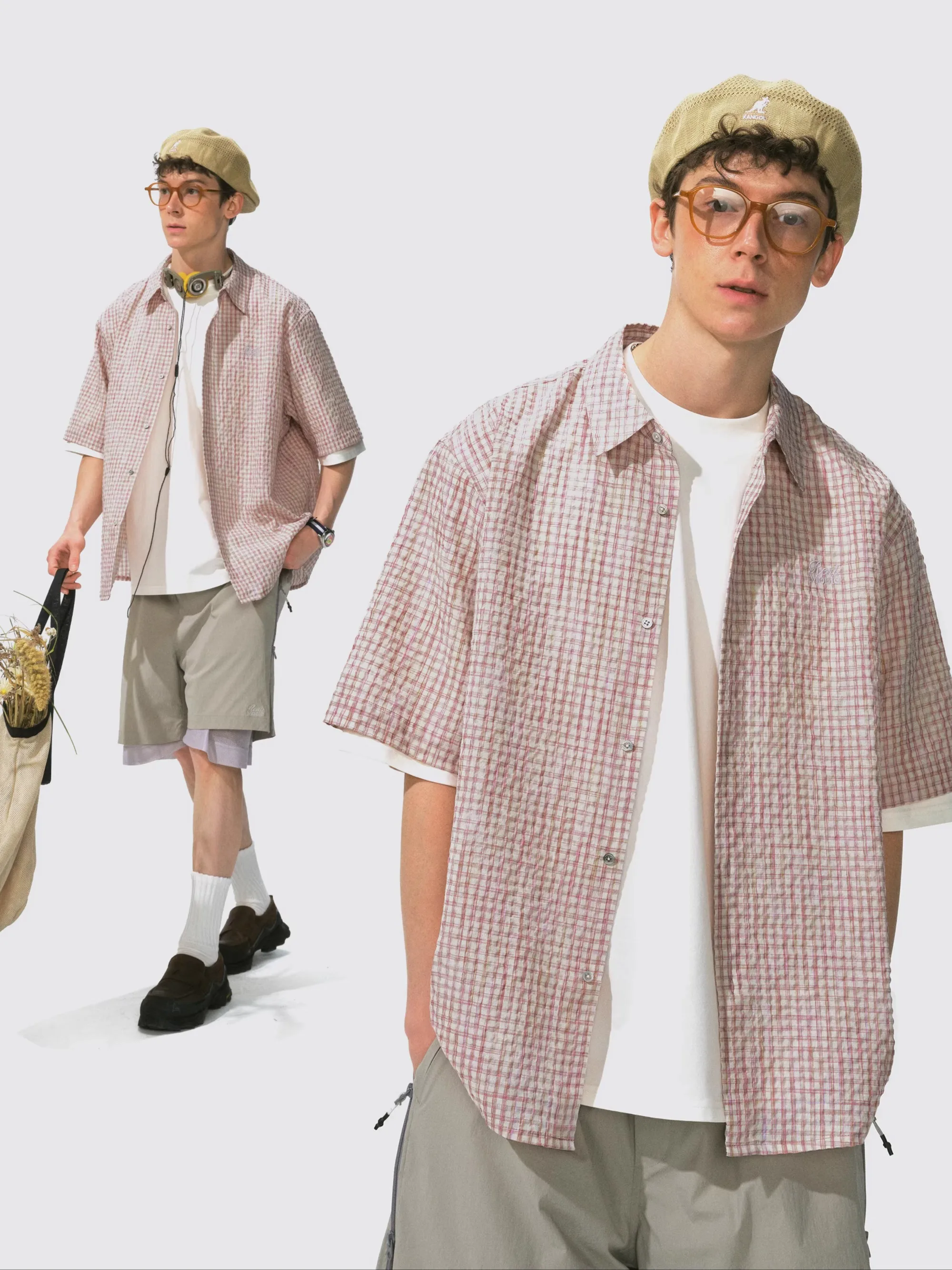 Monterest Outdoor Short Sleeve Shirt Embroidered Bubble Cloth Plaid Button Collar Logo Patch Youth Fashion Spring Autumn
Monterest Outdoor Short Sleeve Shirt Embroidered Bubble Cloth Plaid Button Collar Logo Patch Youth Fashion Spring Autumn