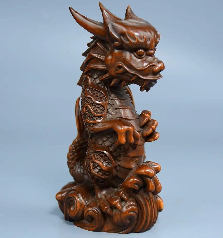 Chinese Natural Boxwood Carved Exquisite Dragon Statue Figurines Nice Art Work
Chinese Natural Boxwood Carved Exquisite Dragon Statue Figurines Nice Art Work