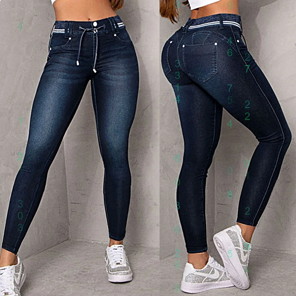 2026 Stretchy Denim Pants Women High Waist Drawstring Skinny Jeans Trousers Stretch Pencil Pants
2026 Stretchy Denim Pants Women High Waist Drawstring Skinny Jeans Trousers Stretch Pencil Pants