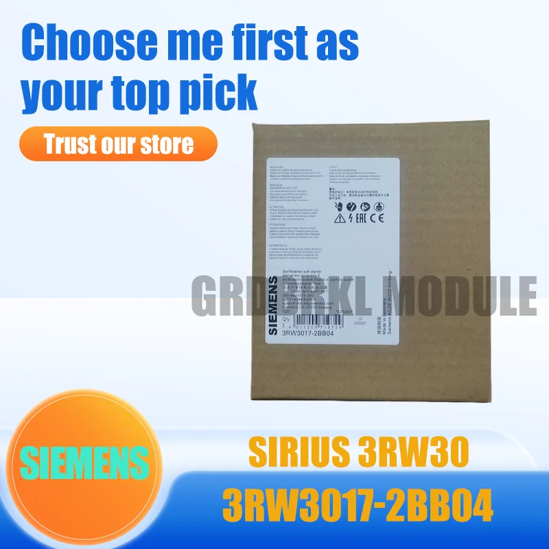 New Original SIEMENS 3RW3017-2BB04 3RW3018-2BB04 SIRIUS 3RW30 Soft Starter
New Original SIEMENS 3RW3017-2BB04 3RW3018-2BB04 SIRIUS 3RW30 Soft Starter
