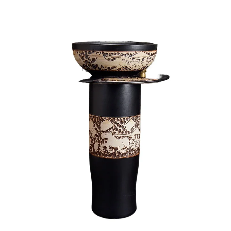 Retro column washbasin, floor-standing integrated ceramic outdoor courtyard, small apartment balcony, sink
Retro column washbasin, floor-standing integrated ceramic outdoor courtyard, small apartment balcony, sink