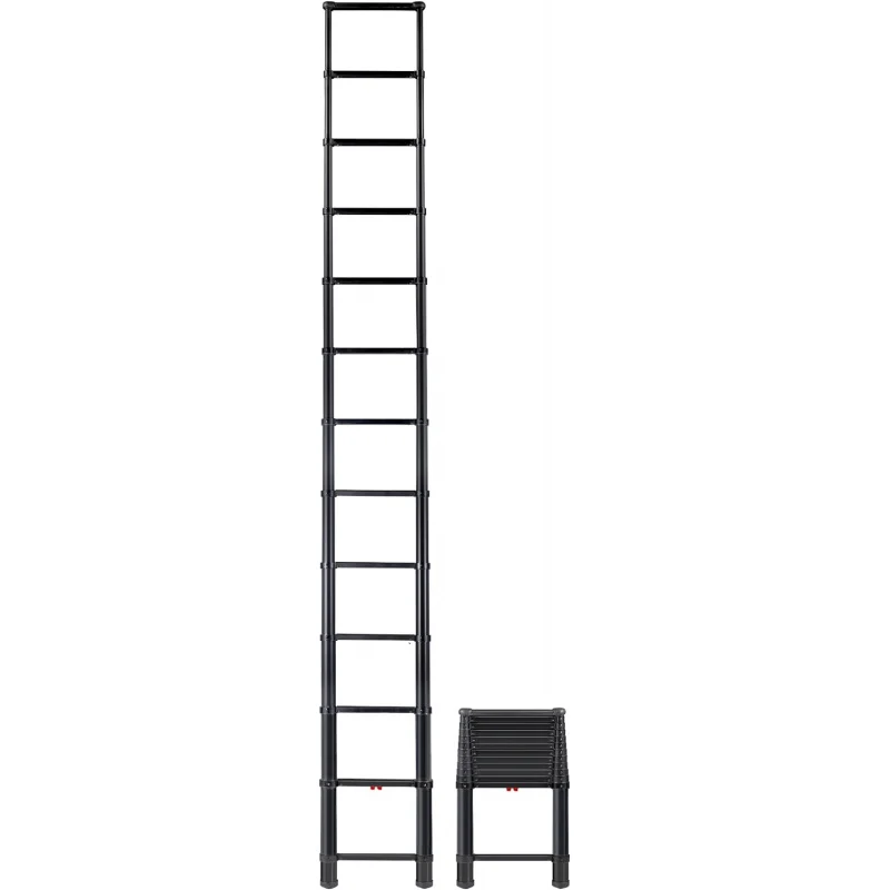 1600ET Telescoping Ladder, Patented One-Touch Release, OSHA Compliant Black Tactical 12.5 ft Extended Height, Up to 16 ft Reach
1600ET Telescoping Ladder, Patented One-Touch Release, OSHA Compliant Black Tactical 12.5 ft Extended Height, Up to 16 ft Reach