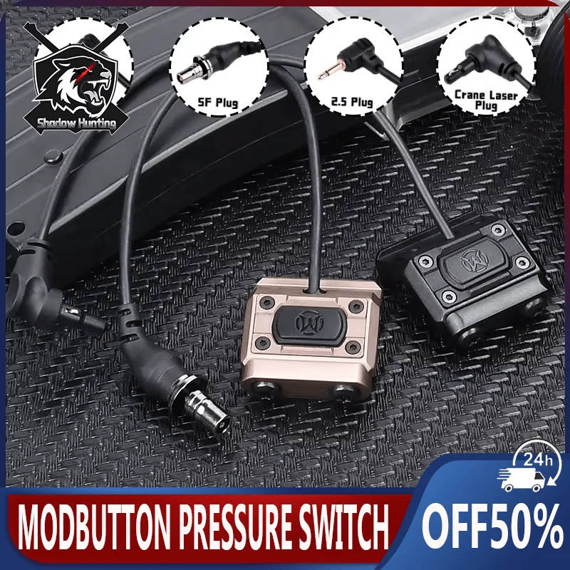 Modbutton Pressure Switch SF Plug Mount Rail Adapter Crane Plug Laser Switch For Tactical Weapon Flashlight M600 And MAWL Laser
Modbutton Pressure Switch SF Plug Mount Rail Adapter Crane Plug Laser Switch For Tactical Weapon Flashlight M600 And MAWL Laser