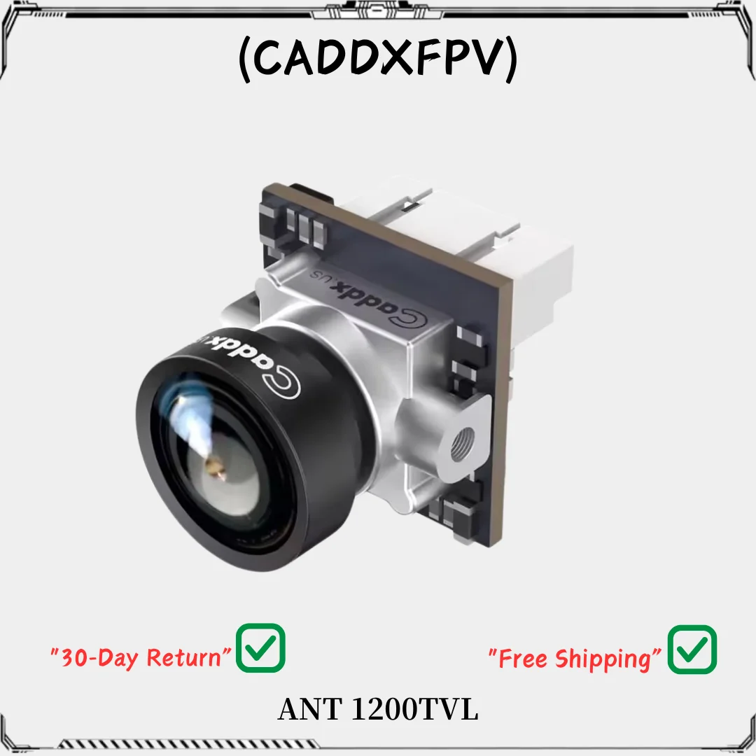 Caddx ANT 1200TVL Global WDR FPV Camera - 1.8mm Ultra-Light Lens with 16:9/4:3 Switchable Aspect for Tinywhoop/Cinewhoop Drones
Caddx ANT 1200TVL Global WDR FPV Camera - 1.8mm Ultra-Light Lens with 16:9/4:3 Switchable Aspect for Tinywhoop/Cinewhoop Drones