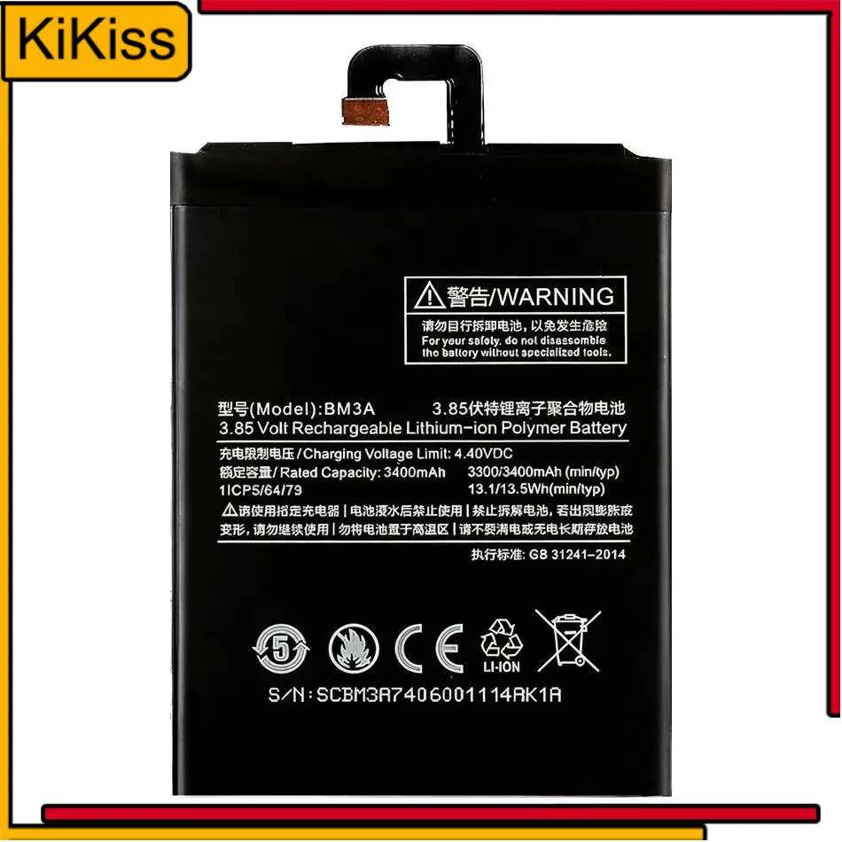 For Xiaomi Note 3 Note3 Lightweight BM3A Mobile Phone Battery 3300Mah
For Xiaomi Note 3 Note3 Lightweight BM3A Mobile Phone Battery 3300Mah
