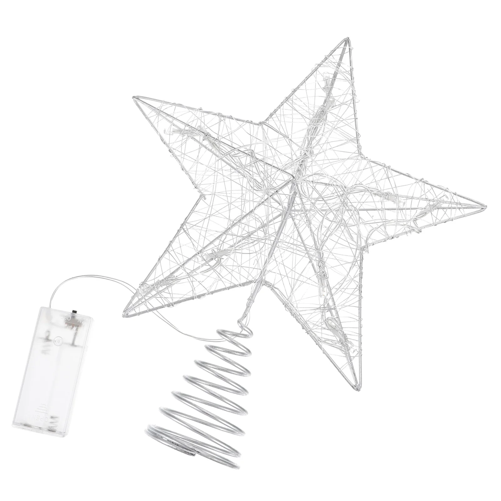 1pc Luminous Five Pointed Star Christmas Tree Decor Silver Iron Treetop Finsih Mini Holiday Ornaments Festive Adornment
1pc Luminous Five Pointed Star Christmas Tree Decor Silver Iron Treetop Finsih Mini Holiday Ornaments Festive Adornment