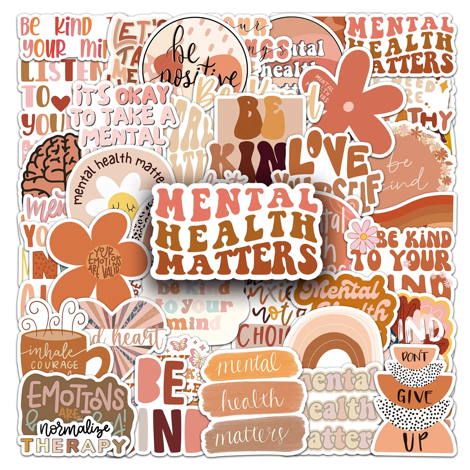 50-100PCS Bohemian Mental Health Themed English Graffiti Stickers, Decorative Stickers for Stationery, Notebooks
50-100PCS Bohemian Mental Health Themed English Graffiti Stickers, Decorative Stickers for Stationery, Notebooks