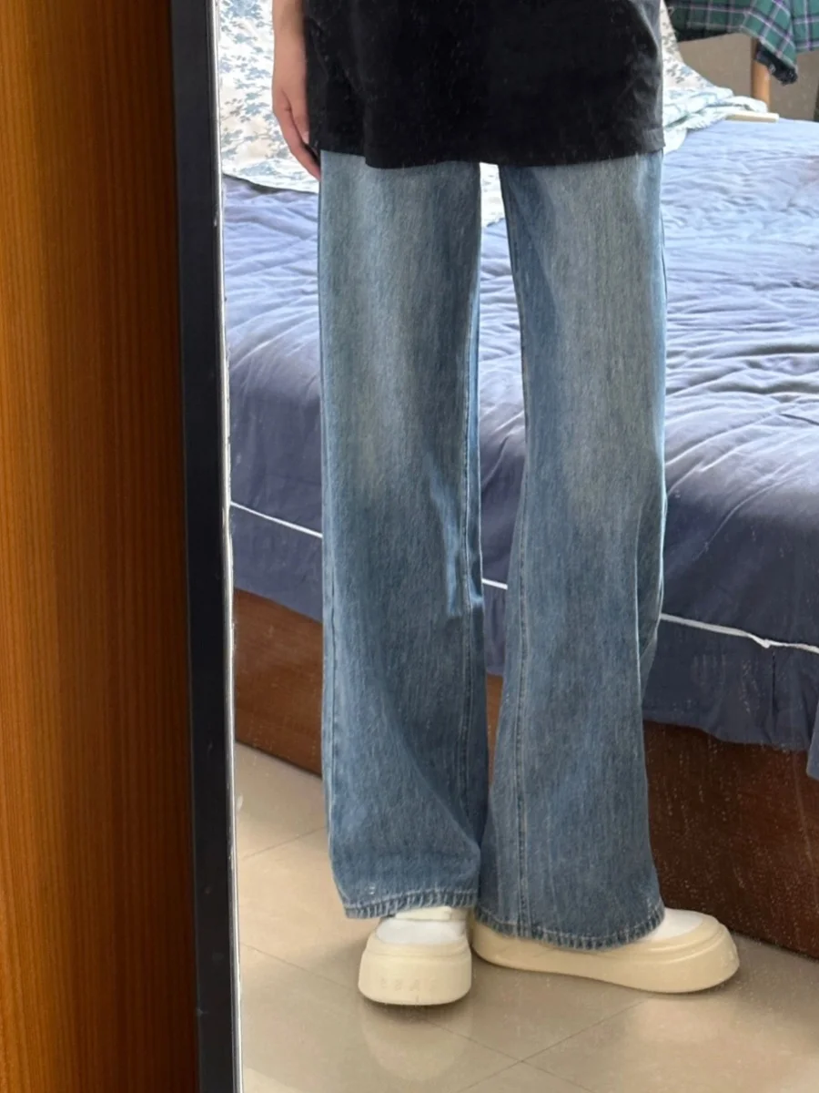 Синие прямые джинсы с подкладкой в стиле ретро, женские осенние свободные утягивающие широкие брюки грушевидной формы с высокой талией
Синие прямые джинсы с подкладкой в стиле ретро, женские осенние свободные утягивающие широкие брюки грушевидной формы с высокой талией