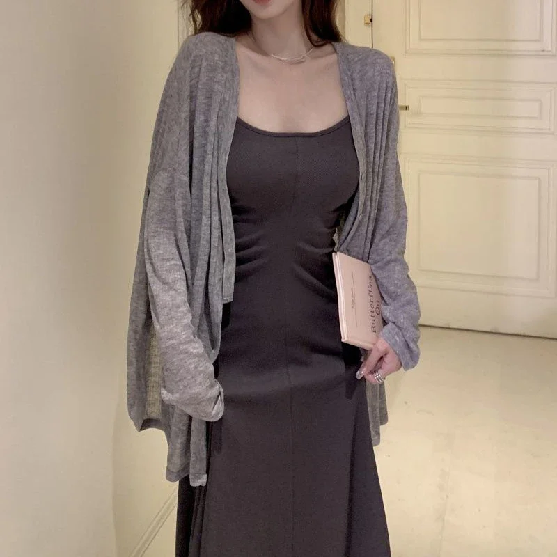 Sun-proof Loose Lazy Jackets Women Summer Vintage Simple All-match Thin Breathable Casual Elegant Literary Female Korean Style
Sun-proof Loose Lazy Jackets Women Summer Vintage Simple All-match Thin Breathable Casual Elegant Literary Female Korean Style