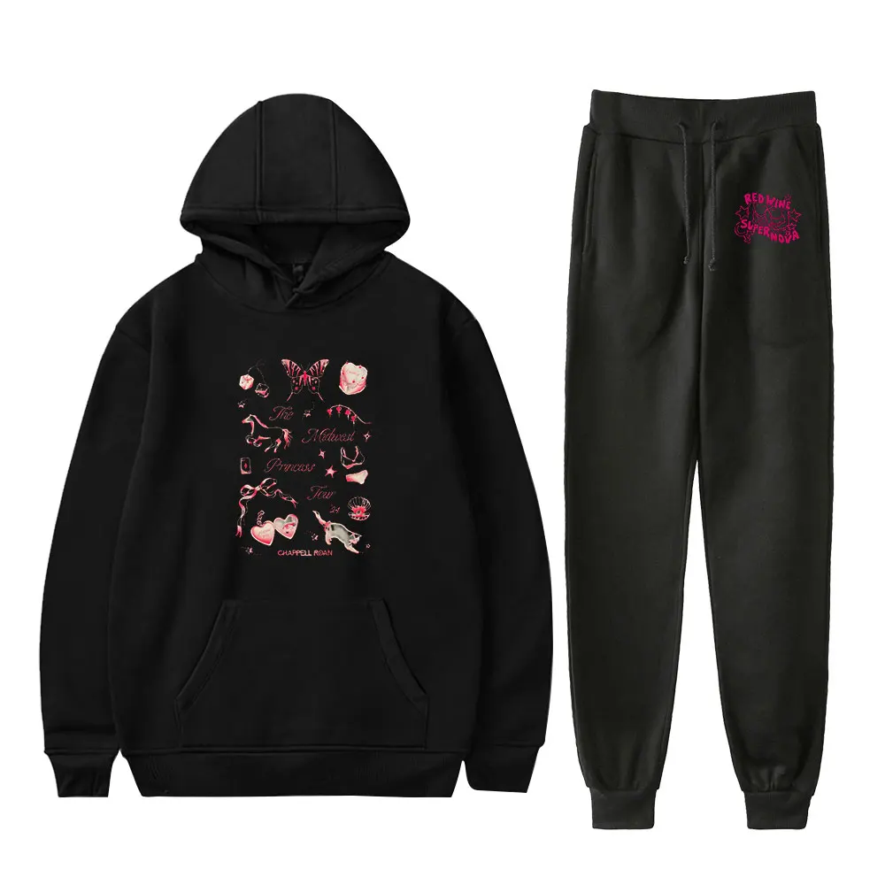 Chappell Roan Midwest Princess 2024 Tour Hoodie Suit Casual Pullover Man/Woman Hip Hop Hoodies 2 Pieces Sets Streetwear
Chappell Roan Midwest Princess 2024 Tour Hoodie Suit Casual Pullover Man/Woman Hip Hop Hoodies 2 Pieces Sets Streetwear