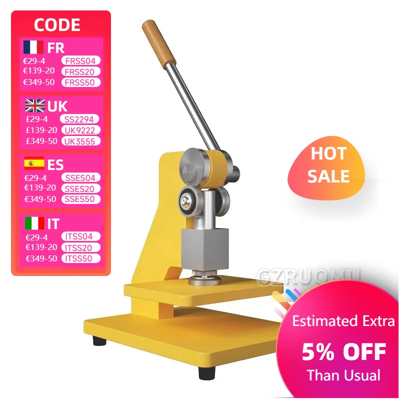 160x120MM Leather Manual Die Cutting Machine Desktop Small DIY Handmade Leather Craft Embossing Stamping Forming Sampling Press
160x120MM Leather Manual Die Cutting Machine Desktop Small DIY Handmade Leather Craft Embossing Stamping Forming Sampling Press