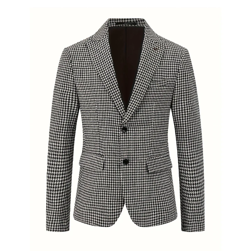 Men's Suits High Quality Men's Retro Checkered Casual Fashion Blazer Men's Blazer Thousand Bird Grid Suit Jacket Outdoor Blazer
Men's Suits High Quality Men's Retro Checkered Casual Fashion Blazer Men's Blazer Thousand Bird Grid Suit Jacket Outdoor Blazer