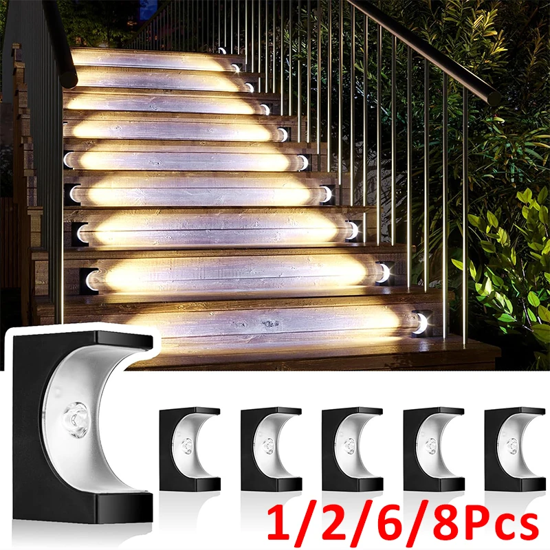 1/2/6/8PCS LED Step Lamp Solar Stair Light Outdoor IP65 Waterproof Solar Light for Garden Deck Path Balcony Decor Lighting
1/2/6/8PCS LED Step Lamp Solar Stair Light Outdoor IP65 Waterproof Solar Light for Garden Deck Path Balcony Decor Lighting