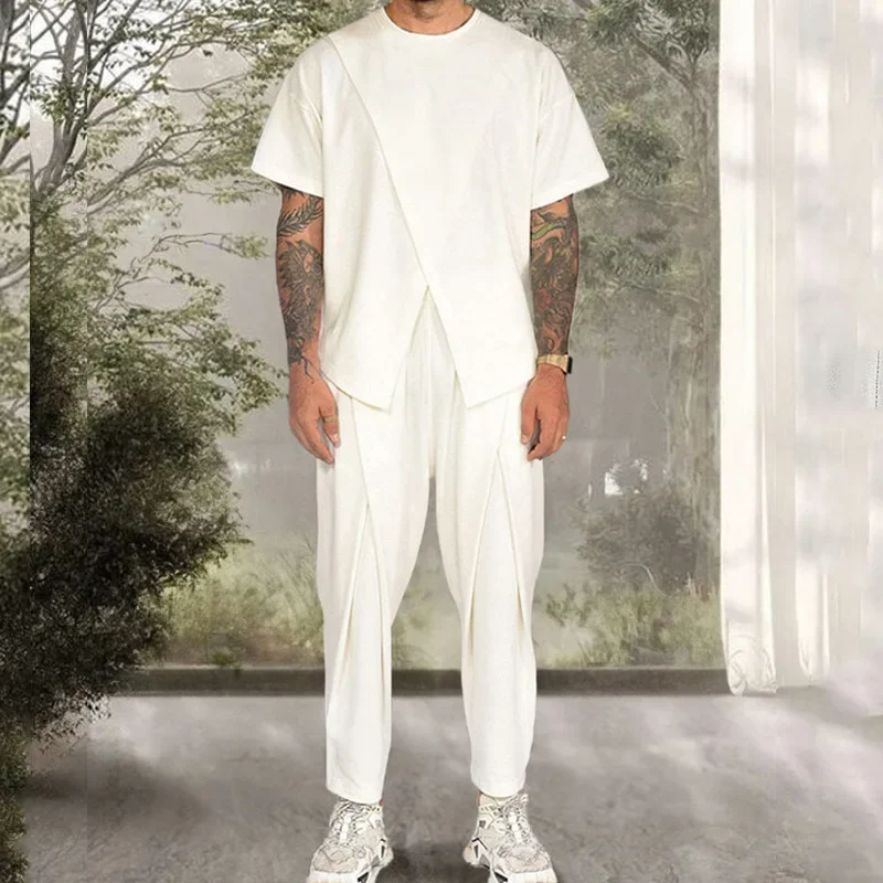 2024 Summer New Mens Sports Set Street Trend Design Sense Casual Short Sleeved Long Pants Casual Two Piece Set for Men
2024 Summer New Mens Sports Set Street Trend Design Sense Casual Short Sleeved Long Pants Casual Two Piece Set for Men