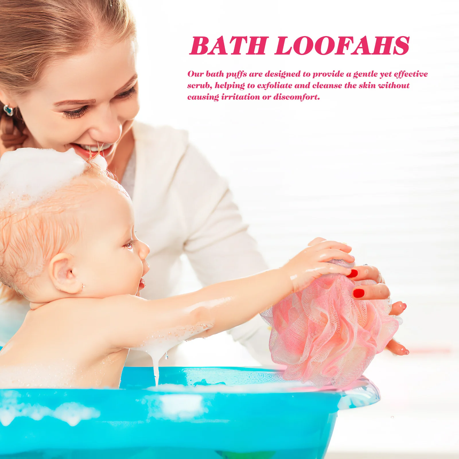 4Pcs Large Colorful Shower Bath Loofahs Body Exfoliator Soft Body Wash Sponge Bathroom Shower Loofah Bath Loofahs 
4Pcs Large Colorful Shower Bath Loofahs Body Exfoliator Soft Body Wash Sponge Bathroom Shower Loofah Bath Loofahs