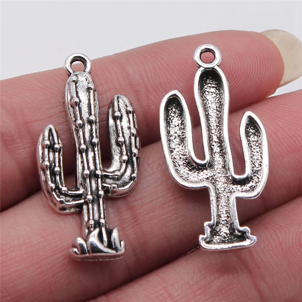 Wholesale 60pcs/bag Cactus Charms DIY Jewelry Findings Antique Silver Color 16x33mm
Wholesale 60pcs/bag Cactus Charms DIY Jewelry Findings Antique Silver Color 16x33mm
