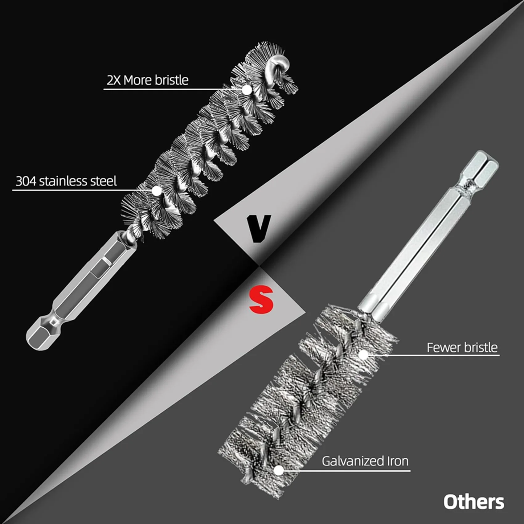24Pcs Wire Bore Brush For Drill,Stainless Steel Wire Brush Bore Cleaning Brush Set For Power Drill Cleaning-AT36
24Pcs Wire Bore Brush For Drill,Stainless Steel Wire Brush Bore Cleaning Brush Set For Power Drill Cleaning-AT36