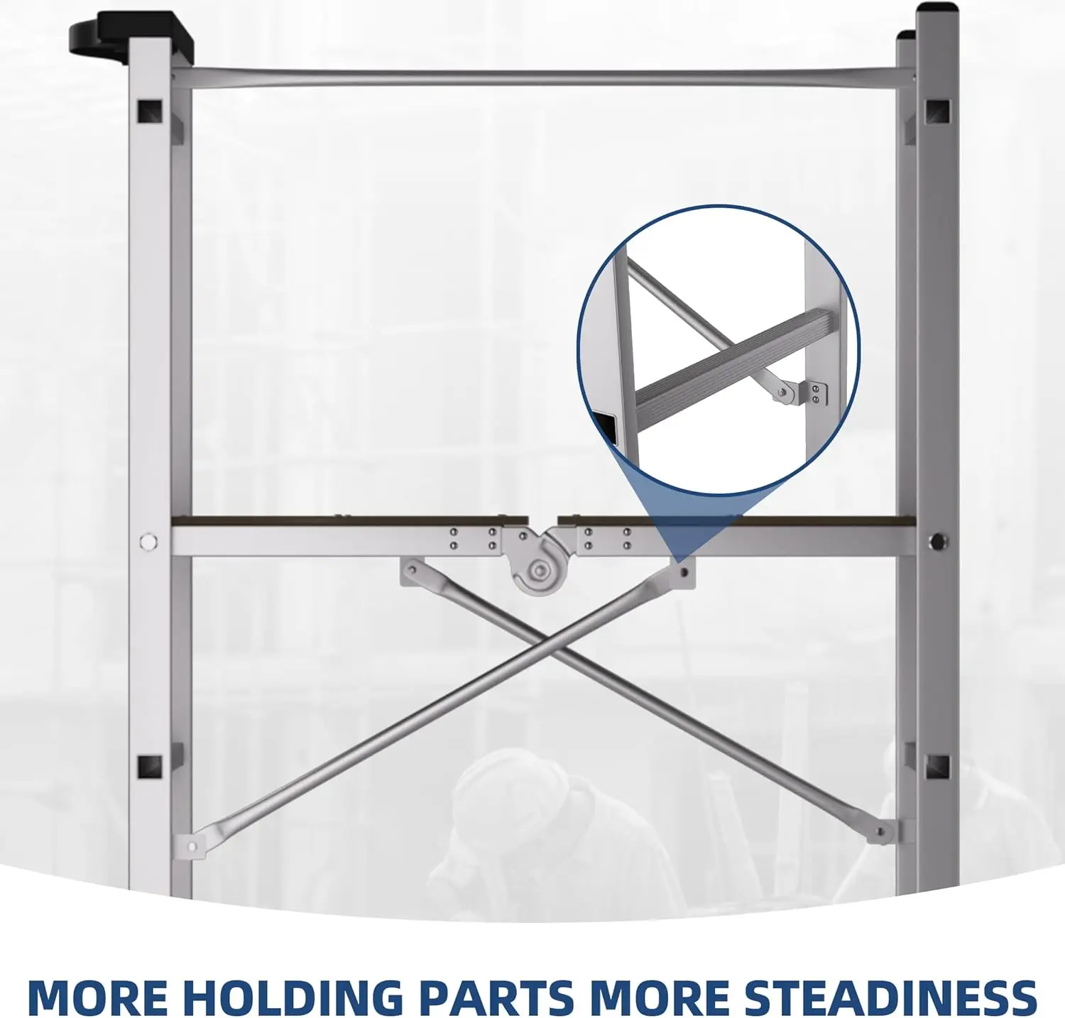5' Foldable Aluminum Scaffolding, Portable Scaffolding Ladder, Rolling Scaffolding Work Platform, Scaffold Tower, Ladder Stool W
5' Foldable Aluminum Scaffolding, Portable Scaffolding Ladder, Rolling Scaffolding Work Platform, Scaffold Tower, Ladder Stool W