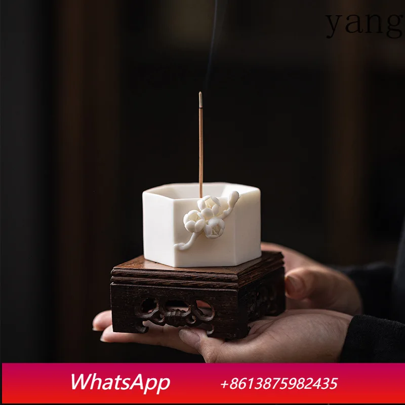 LTT creative handmade plum blossom incense burner household indoor Japanese white porcelain tea table vertical incense ornament
LTT creative handmade plum blossom incense burner household indoor Japanese white porcelain tea table vertical incense ornament