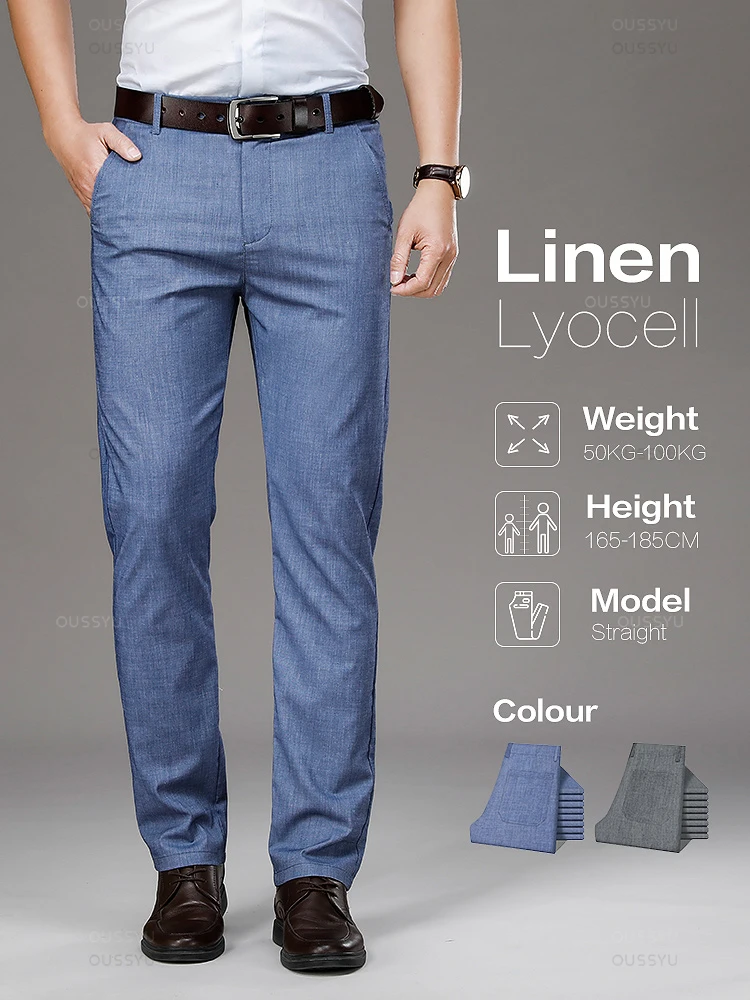 Summer Thin Soft Lyocell Breathable Linen Fabric Suit Pants Men Straight Business Elegant Long Formal Trouser Male Plus Size 40
Summer Thin Soft Lyocell Breathable Linen Fabric Suit Pants Men Straight Business Elegant Long Formal Trouser Male Plus Size 40